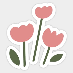 Pink tulips Sticker